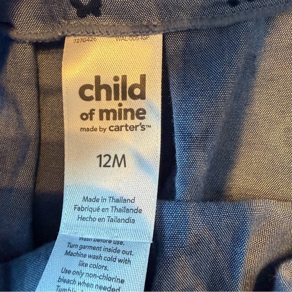 4/20$ Baby butterfly print overalls size 12 months - Picture 3 of 6